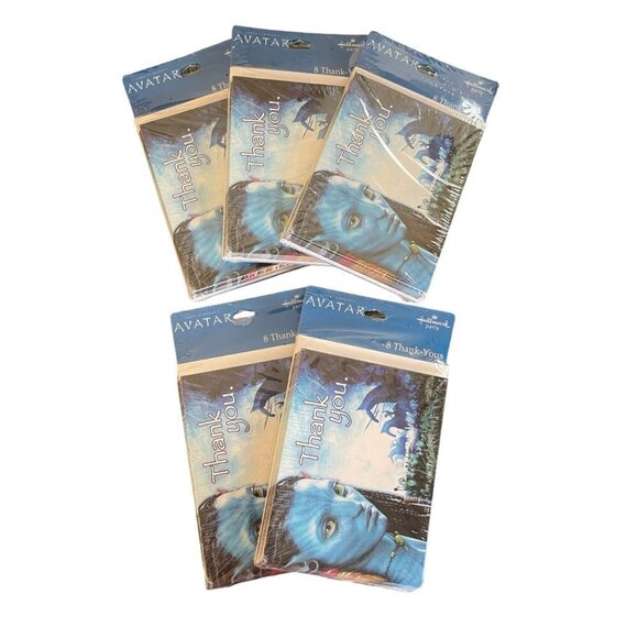 5 Packs Hallmark Party Thank you Cards Avatar Theme With Envelopes (40 total) - Picture 1 of 4